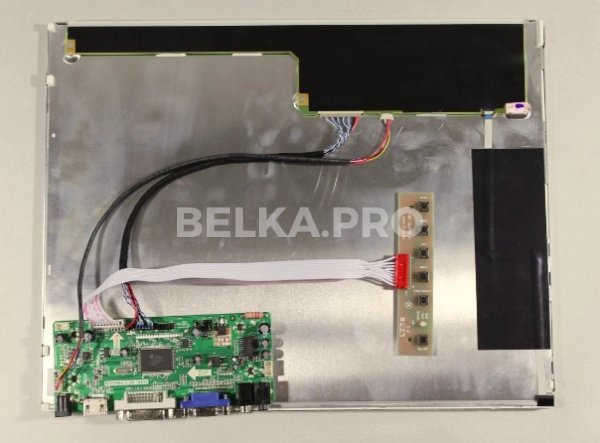 Дисплей 15" LQ150X1LG96 с контроллером M.NT68676.2A в сборе