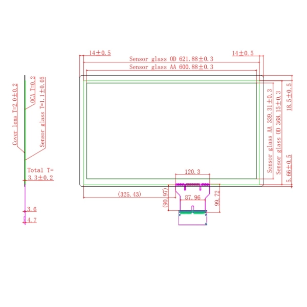 Ёмкостной сенсорный экран 27" EG27-A-1609V1 с USB