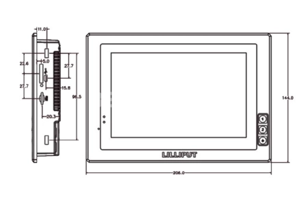 Встраиваемый сенсорный моноблок 7" Lilliput PC-702