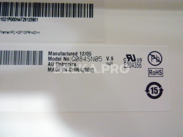 Дисплей 8,4" G084SN05 V9 с контроллером M.NT68676.2A в сборе