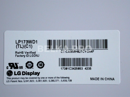 ЖК дисплей 17,3" LP173WD1-TLC1