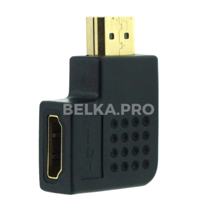 Переходник HDMI (M) - HDMI (F) угловой