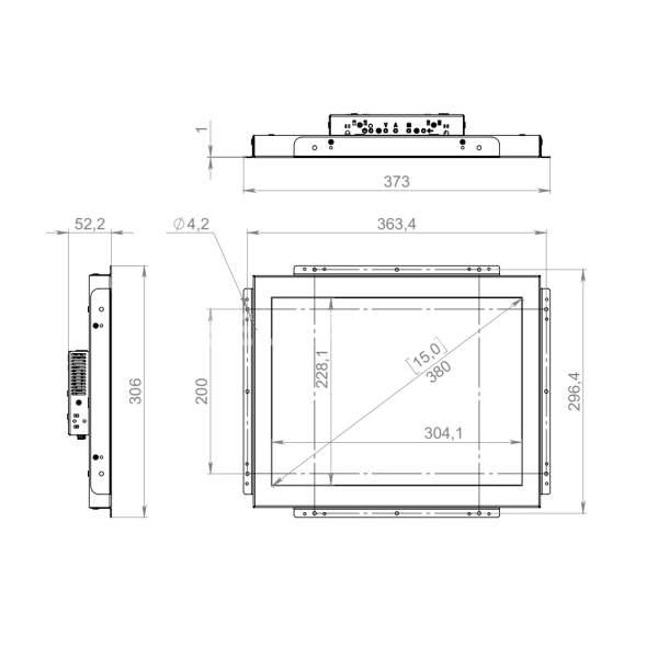 Монитор 15" DN150SMK6-07U1-HDV
