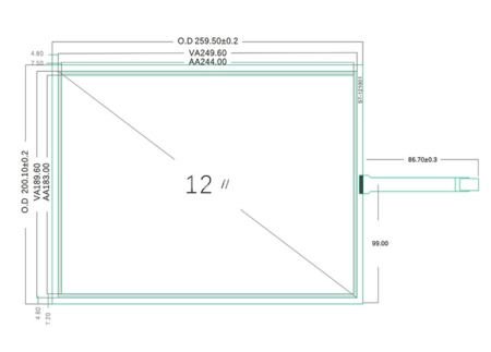 Резистивный сенсорный экран 12,1" ST-121001