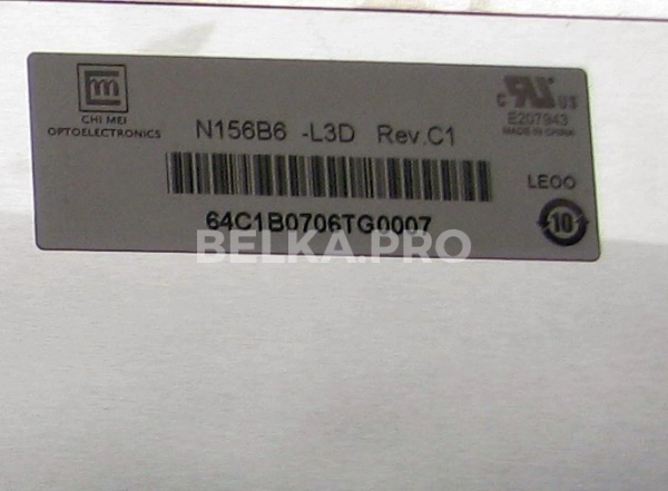 ЖК дисплей 15,6" N156B6-L3D