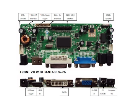 Контроллер дисплея HDMI/DVI/VGA M.NT68676.2A