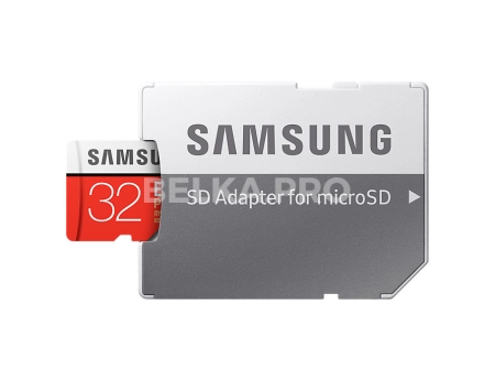 Карта памяти microSDHC UHS-I EVO PLUS 32 ГБ, 95 МБ/с, Class 10, переходник SD, MB-MC32GA/RU