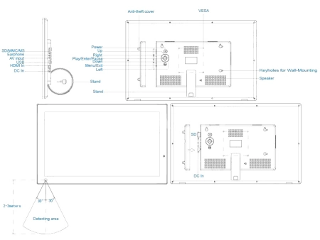 Монитор с плеером 21,5" 2151
