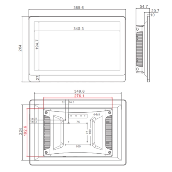 Сенсорный моноблок 15,6" PC-W156W90MJW410-TC (J1900/2/32)