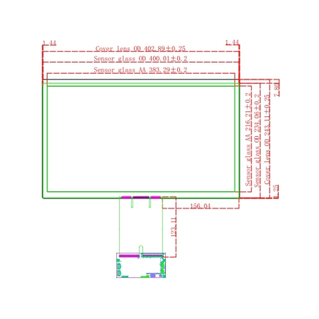 Ёмкостной сенсорный экран 17,3" EG173-001-V1 с USB