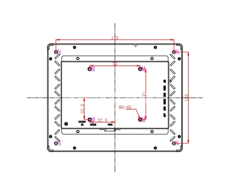 Встраиваемый монитор 8" PZ080SKZ-07S1-HV