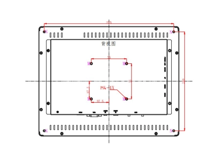 Встраиваемый сенсорный монитор 12,1" PZ121SKZ-07HPZ1-HV