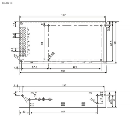 Блок питания в кожухе S-120-12 12В/10А