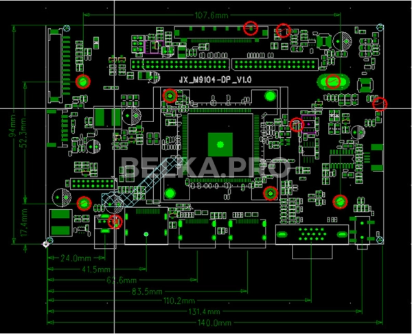 Контроллер дисплея DP/HDMI/VGA/MP JX-M9104-DP