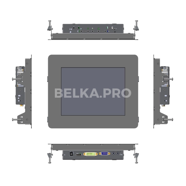 Встраиваемый сенсорный монитор 8,4" PN084SMK6-07UPY1-HDV