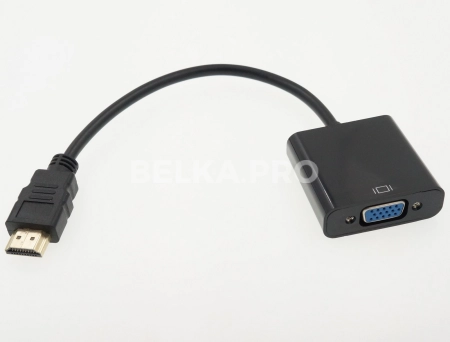 Конвертер HDMI (M) -> VGA (F) HDMI-VGA-BL
