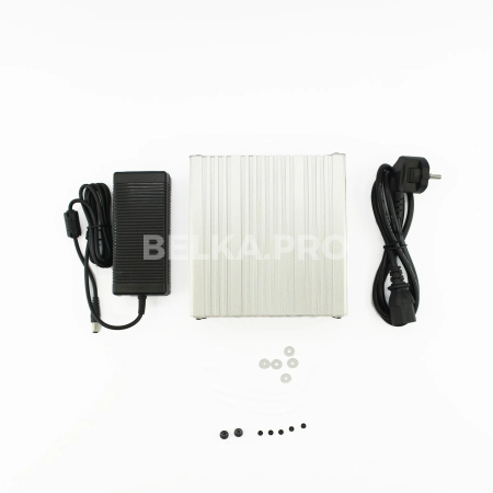 Корпус nano-ITX M1255-J1900N c БП 60Вт (серебряный)