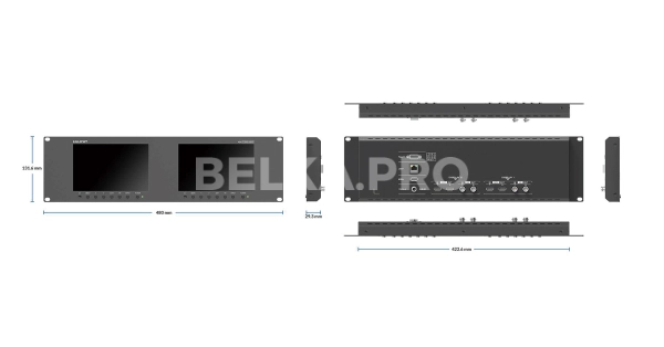 Встраиваемый монитор 7" Lilliput RM-7029S