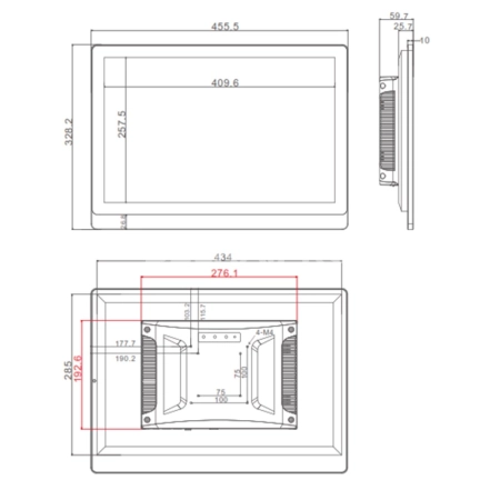 Cенсорный моноблок 19" PC-W191W49MJW410-TC (J1900/2/32)