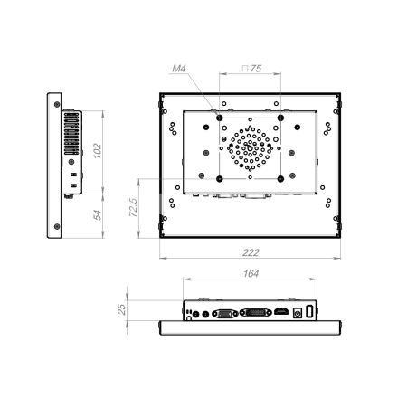 Монитор 9,7" DN097SMK6-07U1-HDV