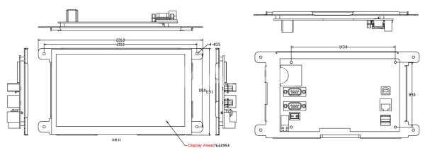 Встраиваемый сенсорный моноблок 8" Feelworld W859