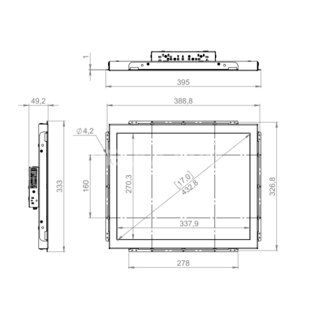 Монитор 17" DN170SMK6-20U1-HDV