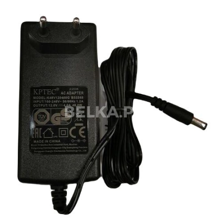 Блок питания 12В 4А разъём 5.5x2.1x10 вилка на корпусе