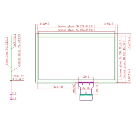 Ёмкостной сенсорный экран 27" EG27-A-1609V1 с USB