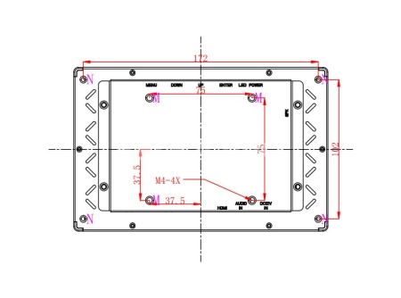 Встраиваемый монитор 7" PZ070WKZ-06S1-H