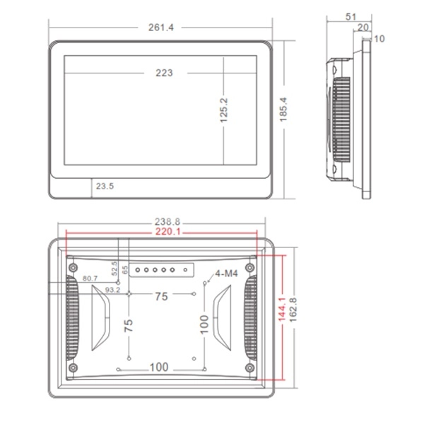 Cенсорный моноблок 10,1" PC-W101W37MJW410-TC (J1900/2/32)