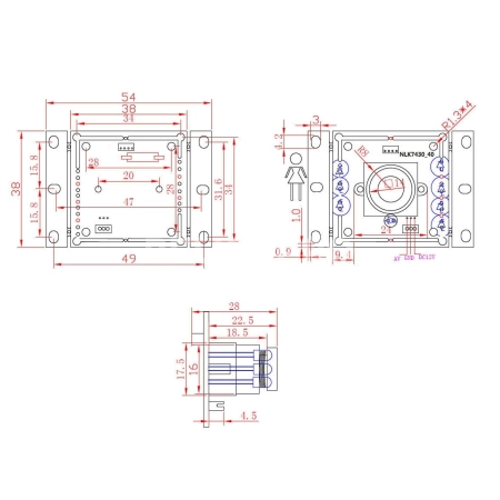 CVBS камера 600ТВЛ NLK-74CAMA-1/4