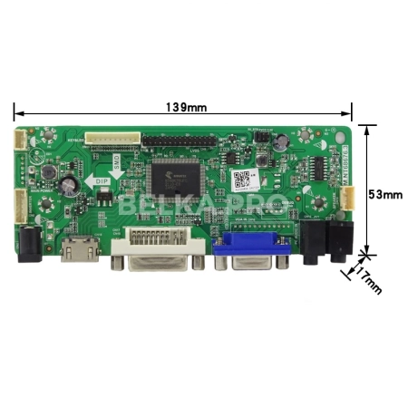 Дисплей 12,1" LQ121S1LG75 с контроллером M.NT68676.3 в сборе