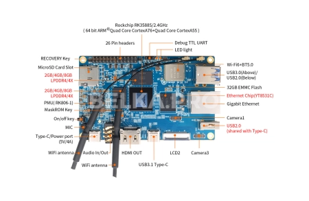 Одноплатный компьютер Orange PI 5B 8GB/64GB