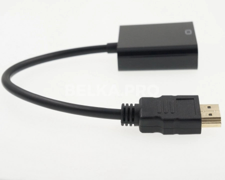 Конвертер HDMI (M) -> VGA (F) HDMI-VGA-BL