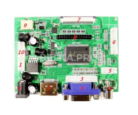 Контроллер дисплея HDMI/VGA/AVx2 PCB800099 V.9