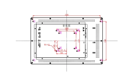 Встраиваемый сенсорный монитор 13,3" PZ133WKZ-90SPZ1-HV