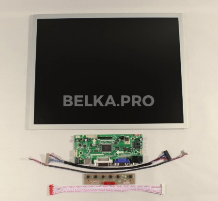 Дисплей 15" LQ150X1LG96 с контроллером M.NT68676.2A в сборе