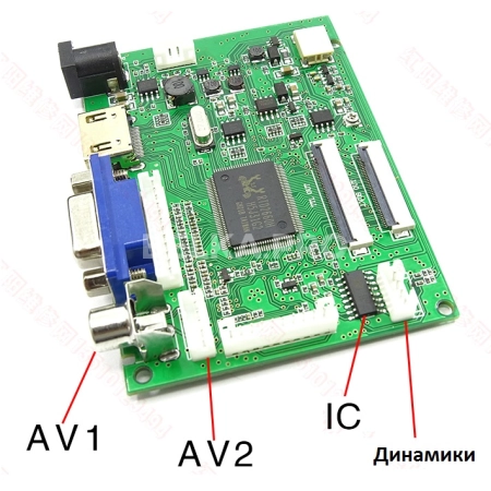 Контроллер дисплея HDMI/VGA/AVx2 PCB800809