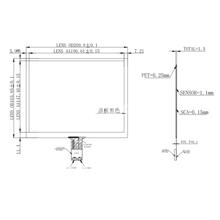 Ёмкостной сенсорный экран 9,7" STC-09797-4 с USB