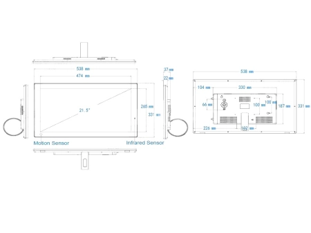 Монитор с плеером 21,5" 2151